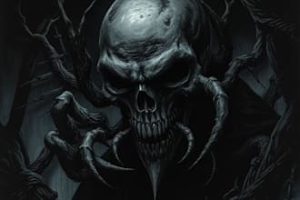 draw detailed illustration dark art