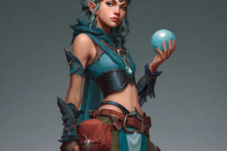 draw fancy fantasy character art