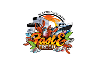 create graceful and fantastic seafood logo design