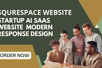 startup ai saas website on squarespace with modern response design