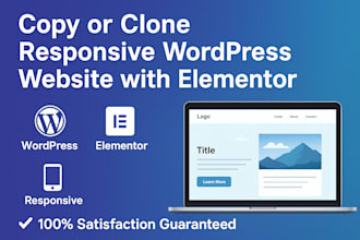 copy or clone responsive wordpress website with elementor