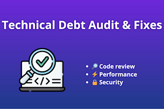 audit and fix technical debt in your web application