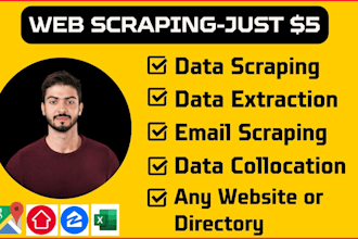 do data mining, web scraping, data extraction, data entry and data collection