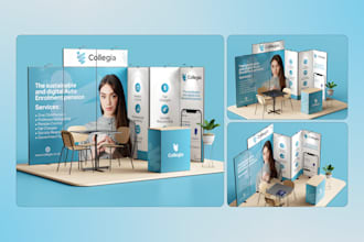 design trade show booth, exhibition stand, trade show banner