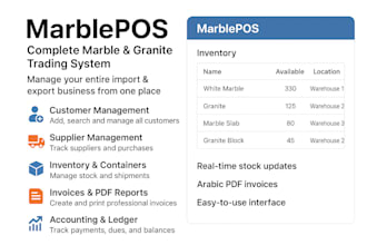 develop custom pos or erp system with inventory,