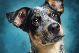 do amazing dog pet portrait
