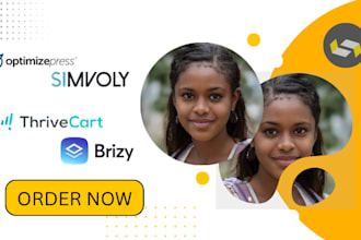 setup optimizepress simvoly, brizy,  stackable grigora thrivecart typedream b12