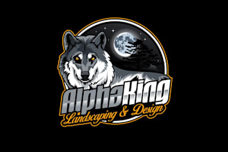 create wonderful and excellent wolf logo design