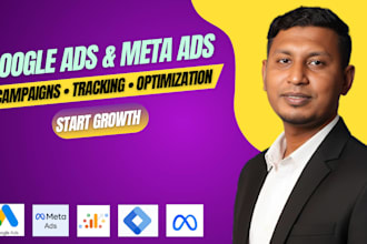 setup and manage google ads, meta ads with ga4 GTM