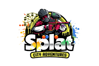 create high quality and beautiful paint ball logo design