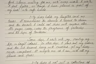 handwrite notes and letters