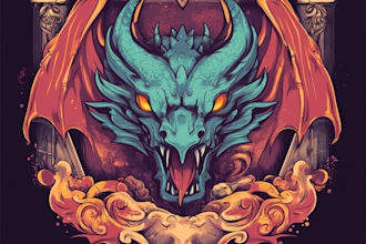 draw custom fantasy, animated game logo