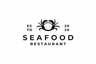 design a vintage seafood restaurant logo for your brand or eatery