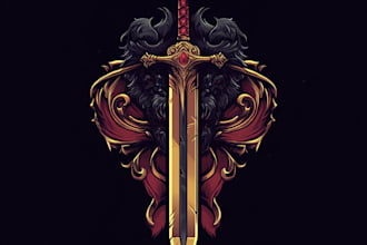 do a fantasy game logo and branding