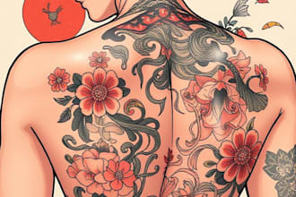 design custom anime tattoo, manga tattoo