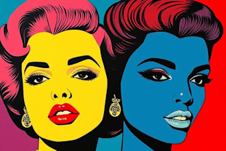 draw personalized wrap pop art retro japanese pop art retro