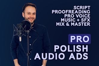 make an audio commercial in polish