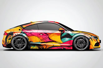 car wrap design and vehicle wrap design