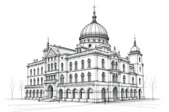 hand draw architecture and urban design sketches