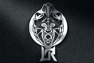 do custom realistic metallic silver gold steel 3d logo