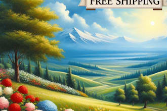 do a oil painting on canvas free shipping