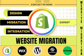 clone website wix wordpress drupal duda godaddy prestashop to shopify migration