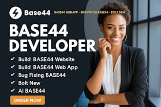 build base44 website, base44 web app, bug fixing base44, bolt new, ai base44