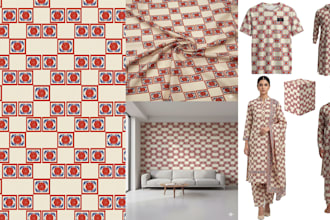 create trendy pattern designs for fabric and surface design