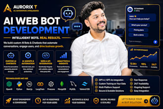 build custom responsive scalable ai websites applications and chatbots