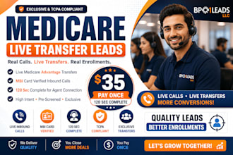 generate  medicare live transfers and leads inbound