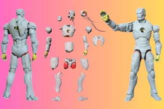 design articulated action figure 3d model bjd toy custom action figure stl print