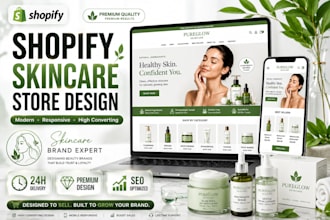 skincare website skincare shopify store organic brand store dropshipping store