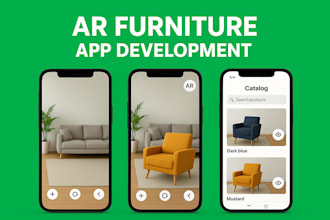 build ai ar furniture app, furniture catalog app, interior design app