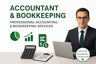 be your accountant and bookkeeper in quickbooks online as a certified proadvisor