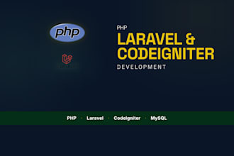 develop a professional PHP web application with laravel or codeigniter