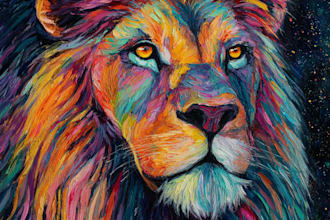 animal color abstract art