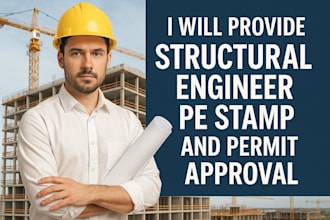prepare architectural drawings with pe stamp for permit approval