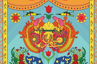 design pakistani truck art style poster or illustration for you