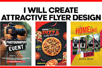 design attractive flyers, posters with using photoshop