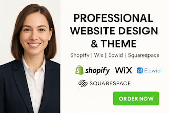 create shopify store redesign wix ecwid squarespace website design develop