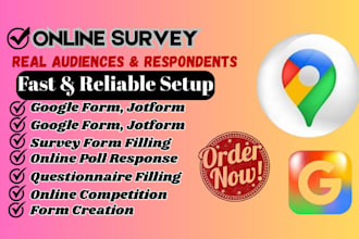 setup online surveys with jotform or typeform and get USA respondents