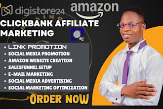 setup automated clickbank affiliate marketing, link promotion, amazon website