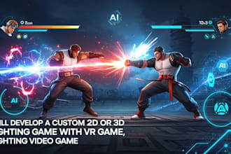 do 3d fighting game development, multiplayer fighting video game