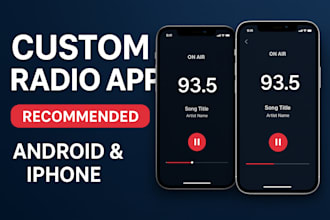 do android and iphone radio app, custom radio app with high quality