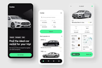 build car rental app car auction app car sale app ride sharing car pooling app