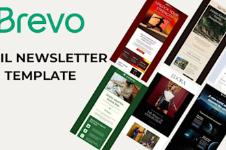design premium responsive brevo and convertkit email template newsletter