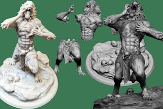 sculpt nsfw action figure articulated figurine miniature tabletop for 3d print