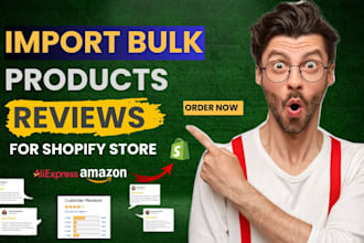 import bulk products review to shopify store