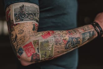 create a tattoo design of tattoo sleeve