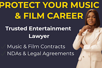 draft music film contracts and legal agreements as an entertainment lawyer